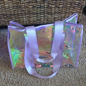💲Iridescent Beach Tote Bag with Lavender Accents 💜 Lowest Price! 💜